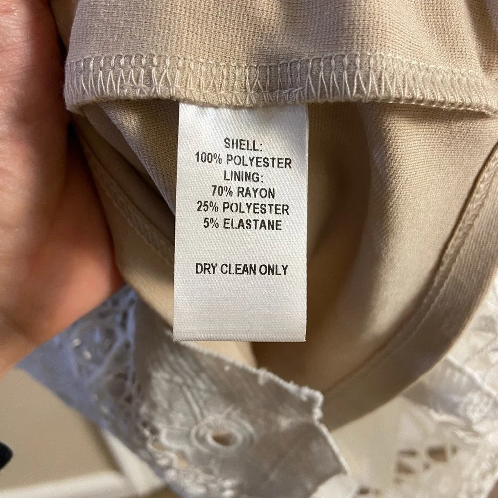 Lulu's white Cream Lace Dress mini Large NWT - Picture 6 of 6